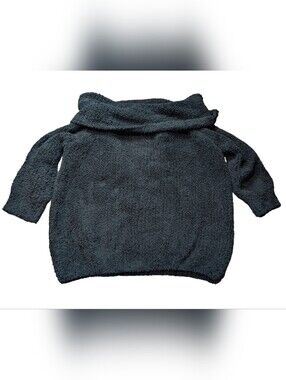 Cozy Women's Cowl Neck Sweater - Black